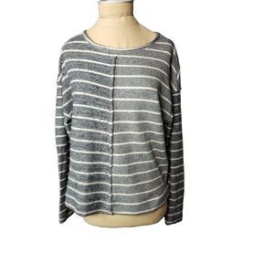 Anthropologie By Anthropologie Striped Knit Blue White Pullover Size Small